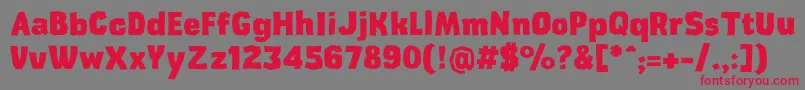 CardboardcatExtrabold Font – Red Fonts on Gray Background