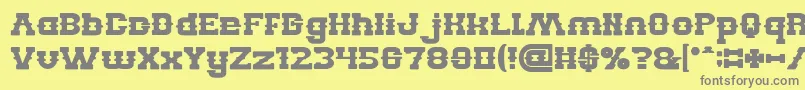 BillyTheKidBold Font – Gray Fonts on Yellow Background