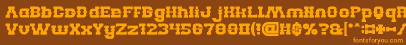 BillyTheKidBold Font – Orange Fonts on Brown Background