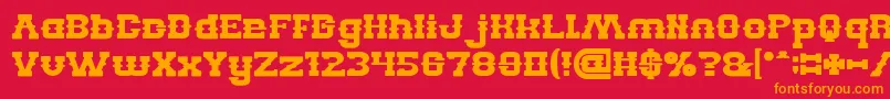 BillyTheKidBold Font – Orange Fonts on Red Background