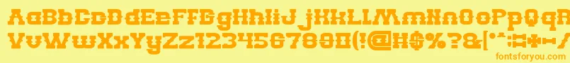 BillyTheKidBold Font – Orange Fonts on Yellow Background