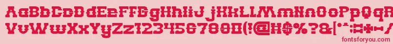 BillyTheKidBold Font – Red Fonts on Pink Background