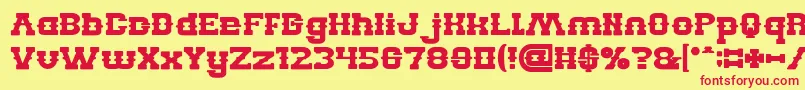 BillyTheKidBold Font – Red Fonts on Yellow Background