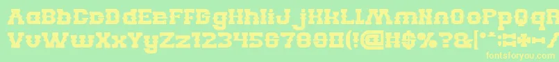 BillyTheKidBold Font – Yellow Fonts on Green Background