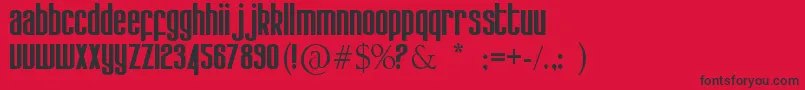 Kdobtz Font – Black Fonts on Red Background