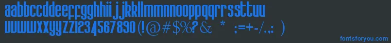 Kdobtz Font – Blue Fonts on Black Background