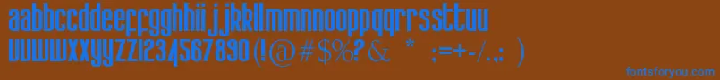 Kdobtz Font – Blue Fonts on Brown Background