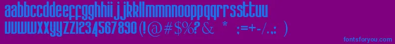 Kdobtz Font – Blue Fonts on Purple Background