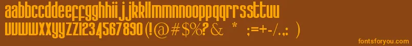 Kdobtz Font – Orange Fonts on Brown Background