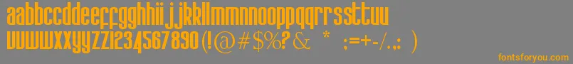Kdobtz Font – Orange Fonts on Gray Background