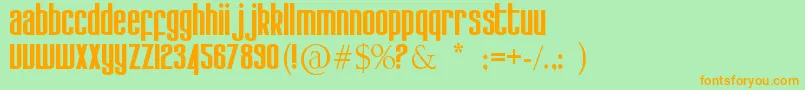 Kdobtz Font – Orange Fonts on Green Background