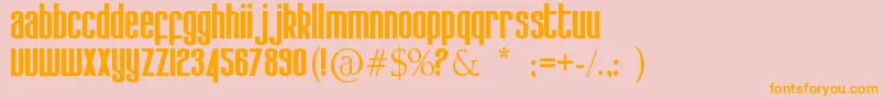 Kdobtz Font – Orange Fonts on Pink Background