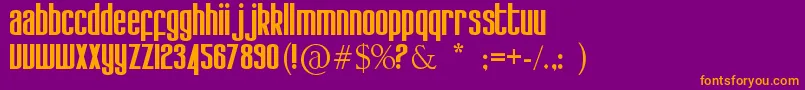 Kdobtz Font – Orange Fonts on Purple Background