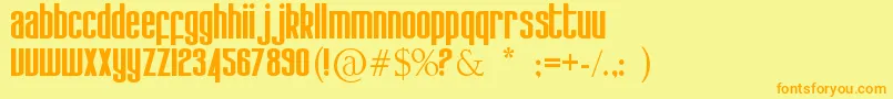 Kdobtz Font – Orange Fonts on Yellow Background