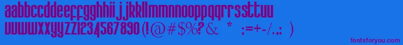 Kdobtz Font – Purple Fonts on Blue Background