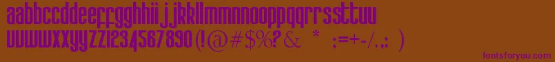 Kdobtz Font – Purple Fonts on Brown Background