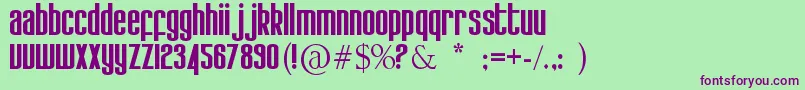Kdobtz Font – Purple Fonts on Green Background