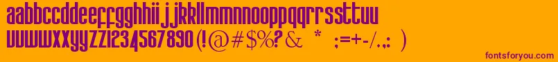 Kdobtz Font – Purple Fonts on Orange Background
