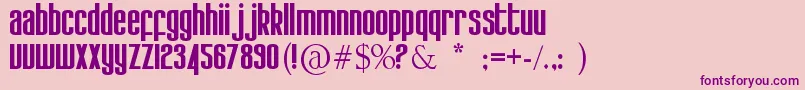 Kdobtz Font – Purple Fonts on Pink Background