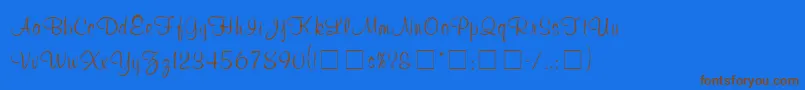 ChromaScriptSsi Font – Brown Fonts on Blue Background