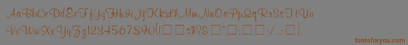 ChromaScriptSsi Font – Brown Fonts on Gray Background