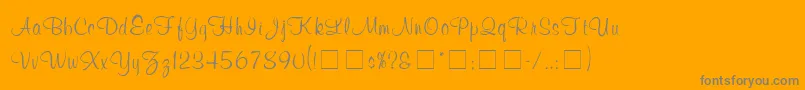 フォントChromaScriptSsi – オレンジの背景に灰色の文字