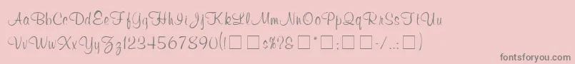 ChromaScriptSsi Font – Gray Fonts on Pink Background