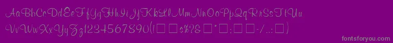 フォントChromaScriptSsi – 紫の背景に灰色の文字