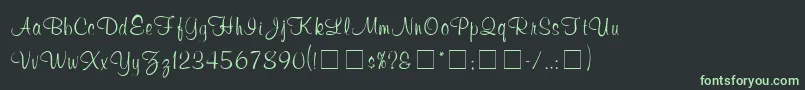 ChromaScriptSsi Font – Green Fonts on Black Background