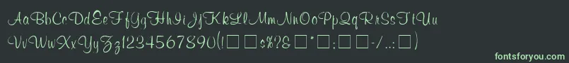 Fonte ChromaScriptSsi – fontes verdes em um fundo preto