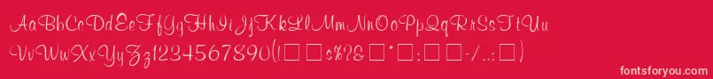ChromaScriptSsi Font – Pink Fonts on Red Background