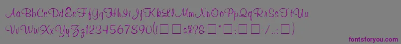 Шрифт ChromaScriptSsi – фиолетовые шрифты на сером фоне
