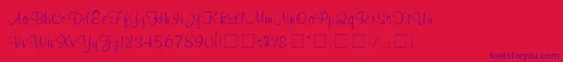 fuente ChromaScriptSsi – Fuentes Moradas Sobre Fondo Rojo