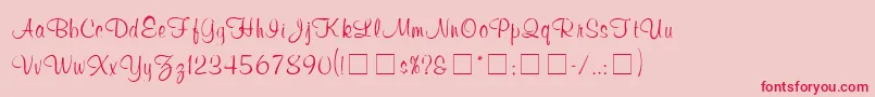ChromaScriptSsi Font – Red Fonts on Pink Background