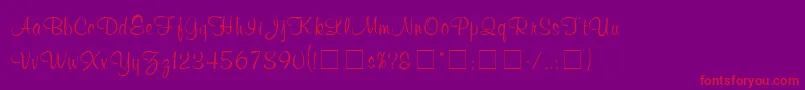 Police ChromaScriptSsi – polices rouges sur fond violet