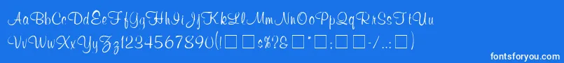 ChromaScriptSsi Font – White Fonts on Blue Background