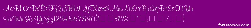 ChromaScriptSsi Font – White Fonts on Purple Background