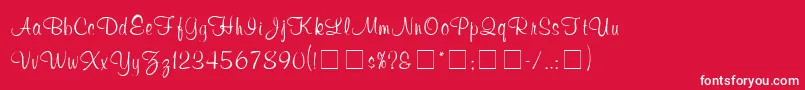 ChromaScriptSsi Font – White Fonts on Red Background