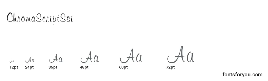 Размеры шрифта ChromaScriptSsi
