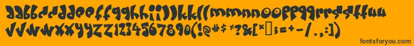 Creamandsugar Font – Black Fonts on Orange Background