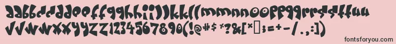 Creamandsugar-Schriftart – Schwarze Schriften auf rosa Hintergrund