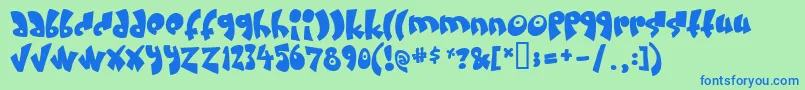 Creamandsugar Font – Blue Fonts on Green Background