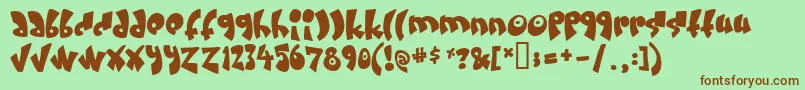 Подробнее о шрифте Creamandsugar Шрифт Creamandsugar – коричневые шрифты на зелёном фоне