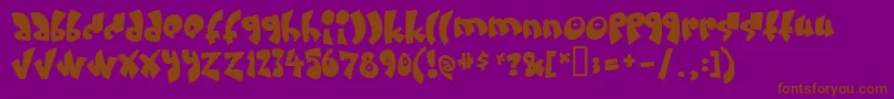 Creamandsugar Font – Brown Fonts on Purple Background