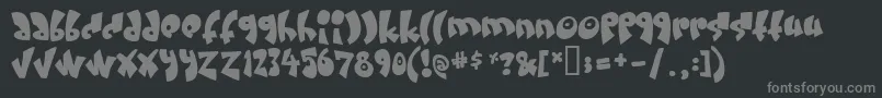 Creamandsugar Font – Gray Fonts on Black Background