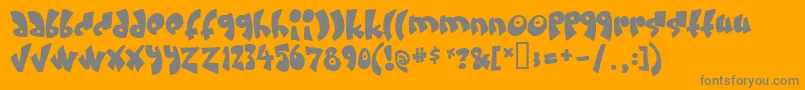 Creamandsugar-Schriftart – Graue Schriften auf orangefarbenem Hintergrund