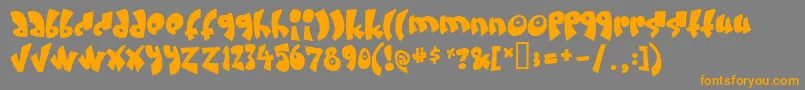 Creamandsugar Font – Orange Fonts on Gray Background