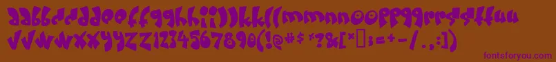 Creamandsugar Font – Purple Fonts on Brown Background