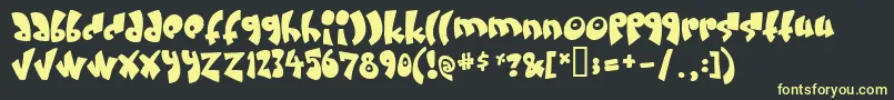 Creamandsugar Font – Yellow Fonts on Black Background