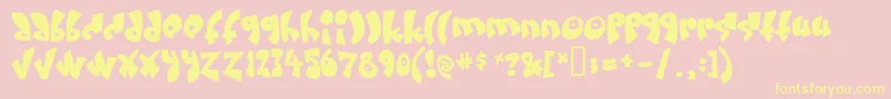 Creamandsugar Font – Yellow Fonts on Pink Background